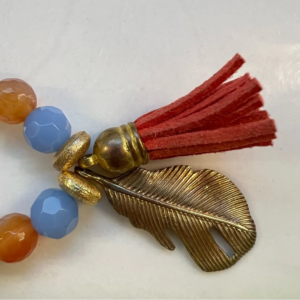Colorful beaded stone stretch‎ bracelet set